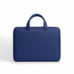 Minimalist Navy Style Laptop Bag Against Clean White Background