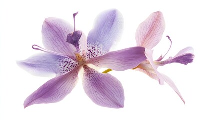 Fototapeta premium Delicate Lavender Orchids Isolated on White Background