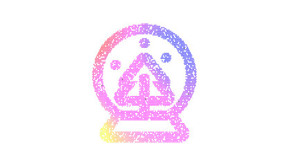 Icon globe snow is made up of LED square shapes. There are bright diodes and there are black dead diodes