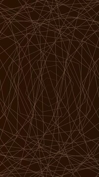 abstract brown background vertical geometric line, irregular swirling patter 4K seamless loop animation