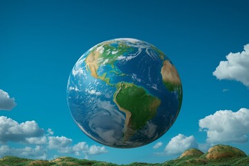 Naklejka premium Happy Earth Day! eco illustration for social poster, banner or card on the theme of saving the planet.