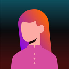gradient chinese girl icon