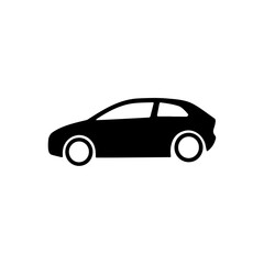 A beautiful car silhouette on white background