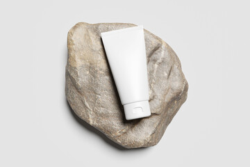 Realistic face wash tube for mockup