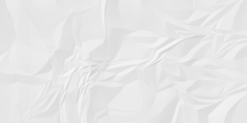 White wrinkly backdrop paper background. panorama craft wrinkly paper texture background, crumpled pattern texture. paper crumpled texture. white fabric crushed textured crumpled.