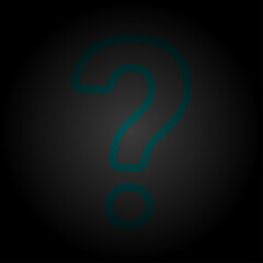 question mark symbol on black vector illustration