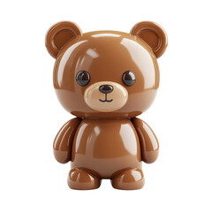 Fototapeta premium Cute Brown Teddy Bear Toy Isolated on Transparent Background Perfect for Child-Themed Designs and Projects