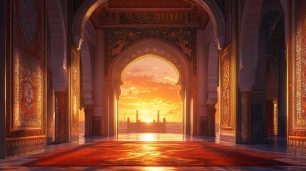 Majestic Palace Archway Sunset View