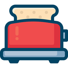 Flat color restaurant kitchen item food and drinks multi colored icon pack