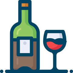 Flat color restaurant kitchen item food and drinks multi colored icon pack