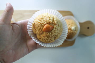 choux cream or cream puff, eclair or custard choux cream