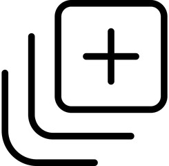 Flat financial services outline icon pack