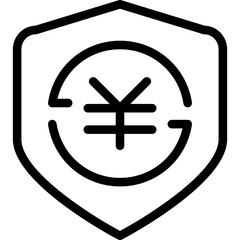 Flat financial services outline icon pack