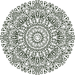 Beautiful flower art and mandala vector design
