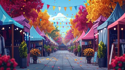 Fototapeta premium Cultural Market: A vibrant market full of stories waiting to be discovered