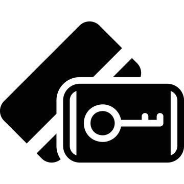 Simple vector icon key card