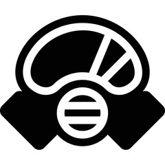 Simple vector icon gas mask

