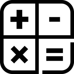 Obraz premium Simple vector icon calculator