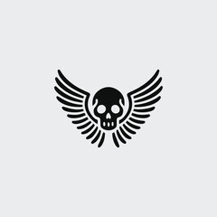 Obraz premium Skull wings logo