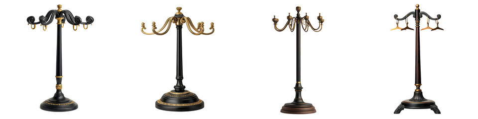 Elegant bronze candlestick chandeliers in a vintage ornate interior design setting with a classic atmospheric ambiance