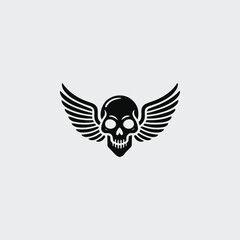 Skull wings logo