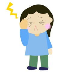 頭痛がしている女性
