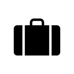 bag Suitcase with a handle and wheels, symbolizing travel, packing, and portability.