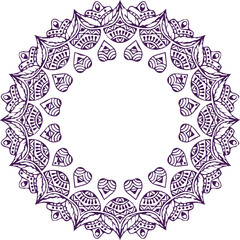 Beautiful flower art and mandala vector design