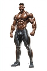 The Apex of Human Strength: A Muscular Male Physique