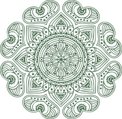 Beautiful flower art and mandala vector design
