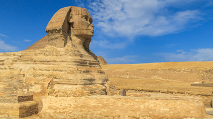 piramide de giza y esfinge de giza en Egipto 