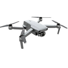 Silver Drone with Propellers, Aerial Photography, Technology