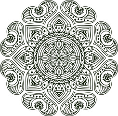 Beautiful flower art and mandala vector design