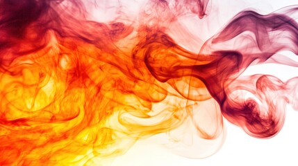Abstract Swirling Smoke: A Symphony of Red and Orange Hues