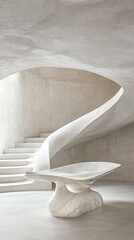 Sleek modern display place for art exhibits contemporary gallery minimalist design bright interior artistic perspective