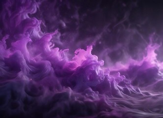 Glowing purple mist swirls across a dark canvas, glowing, abstract, nebula