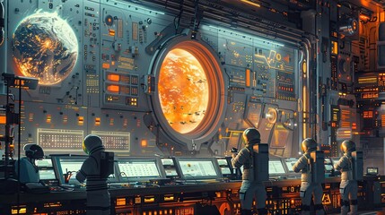 A Meeting in Space: Entrepreneurs gather in a space station for groundbreaking discussions