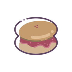 Happy snacks food multi colored icon pack