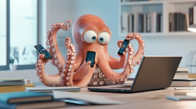 Octopus Multitasking: A Digital Delight