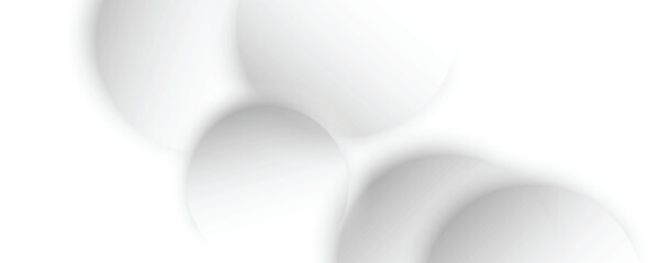 White circle abstract background overlapping layers on bright space with line effect decoration. Circle style concept modern graphic design element for banner, flyer, card. vector in EPS 10