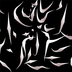 Futuristic Abstract Bat Illustration with Sharp Lines and Elegant Black Background – Modern Minimalist Design