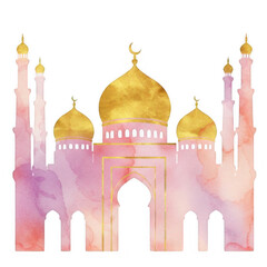 Majestic Taj Mahal Silhouette Transparent Background Watercolor Art Cultural Heritage Artistic Perspective