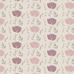 seamless pattern with pink roses