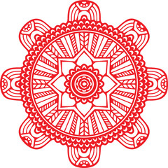Beautiful flower art and mandala vector design