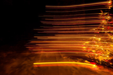 Glittering shine bulbs lights background blur