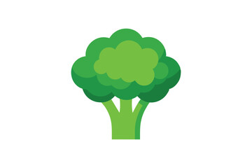 Minimalist broccoli icon vector design