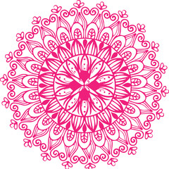 Beautiful flower art and mandala vector design