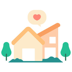 Happy home family illustration