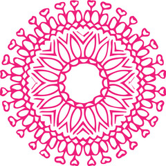 Beautiful flower art and mandala vector design