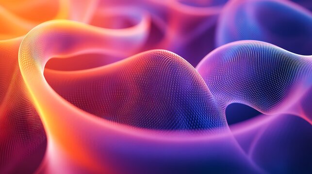 Abstract patterns of spinning quantum rings in gradients.